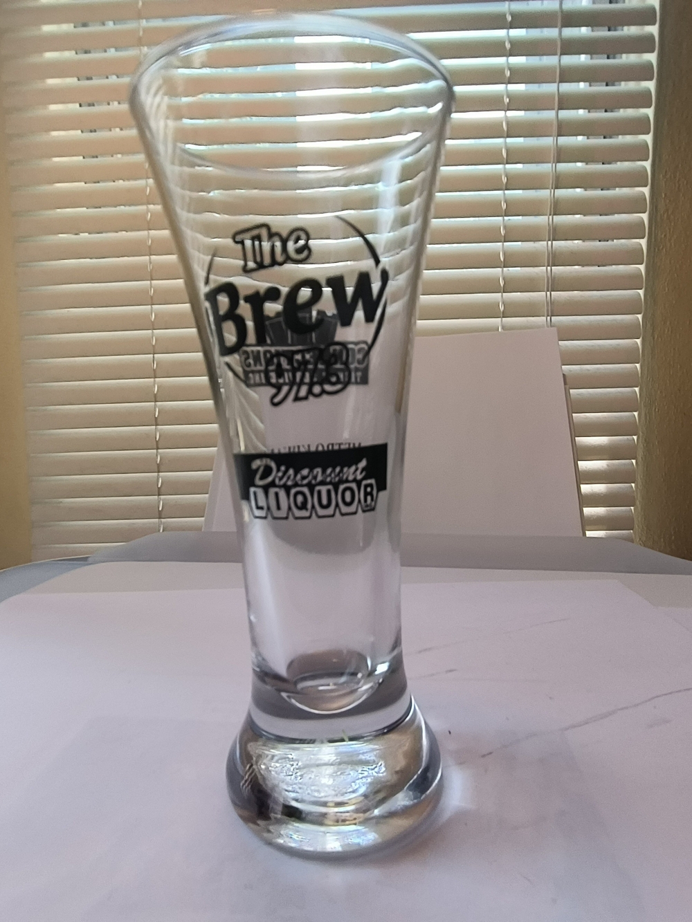 Discount Liquor Branded Pilsner Glass - Clear 6tall